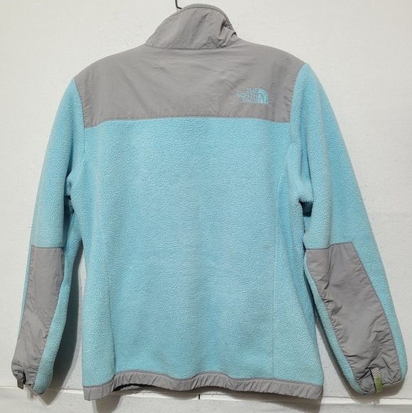 THE NORTH FACE DENALI POLARTEC FLEECE GIRL'S SIZE L(14-16) JACKET TURQUOISE/GRAY - Picture 2 of 16